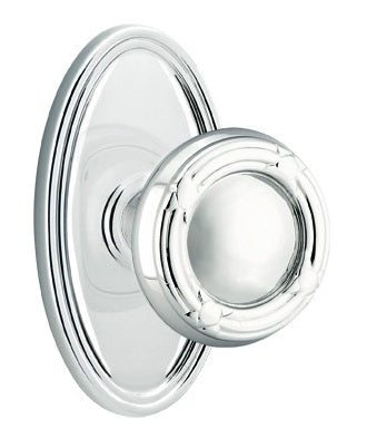 Emtek Ribbon and Reed Knob - Oval Rosette