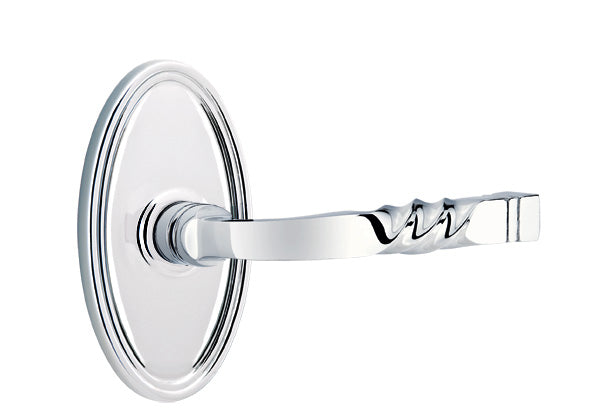 Emtek Santa Fe Lever Polished Chrome-Oval Rosette