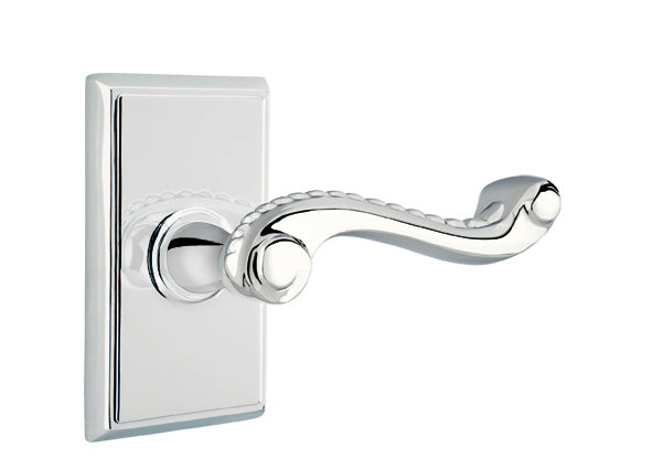 Emtek Rope Lever Polished Chrome-Rectangular Rosette