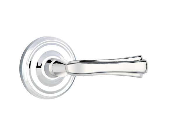 Emtek Wembley Lever with Regular Rosette - Polished Chrome