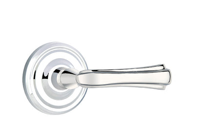 Emtek Wembley Lever with Regular Rosette - Polished Chrome