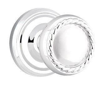 Emtek Rope Knob - Shown with Regular Rosette