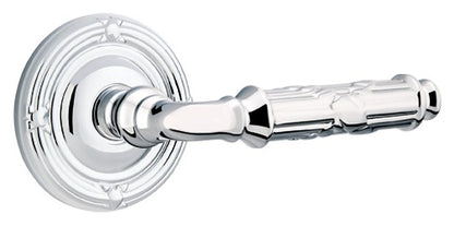 Emtek Ribbon and Reed Lever Polished Chrome-Ribbon and Reed Rosette