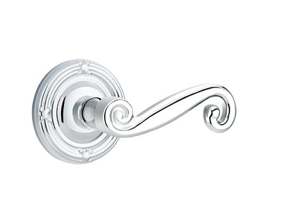 Emtek Rustic Lever Polished Chrome-Ribbon and Reed Rosette