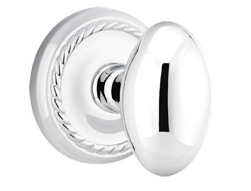Emtek Egg Interior Mortise Knob with Rope Rosette