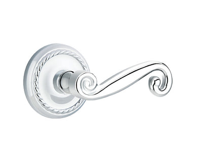 Emtek Rustic Lever Polished Chrome-Rope Rosette