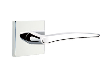 Emtek Poseidon Lever Polished Chrome-Square Rosette