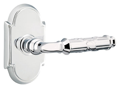 Emtek Ribbon and Reed Lever Polished Chrome-Style 8 Rosette
