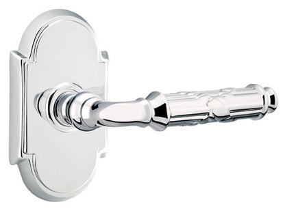 Emtek Ribbon and Reed Lever Polished Chrome-Style 8 Rosette