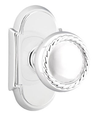 Emtek Rope Knob - Shown with #8 Rosette
