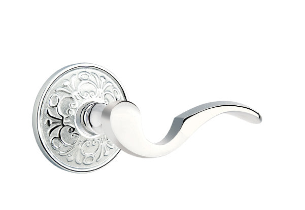 Emtek Cortina Lever Polished Chrome-Lancaster Rosette