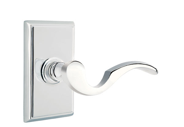 Emtek Cortina Lever Polished Chrome-Rectangular Rosette