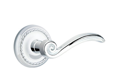 Emtek Elan Lever Polished Chrome-Rope Rosette