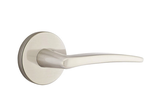 Emtek Poseidon Door Lever - Disk Rosette - Satin Nickel