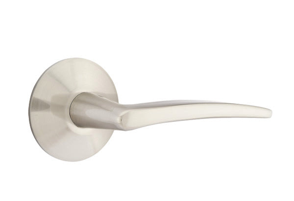 Emtek Poseidon Door Lever - Modern Rosette - Satin Nickel