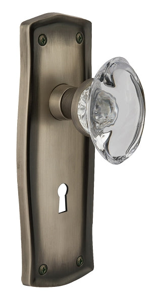 Nostalgic Warehouse Prairie Plate with Oval Clear Crystal Knob