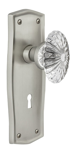Nostalgic Warehouse Prairie Plate with Oval Fluted Crystal Knob