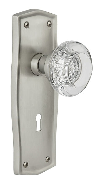 Nostalgic Warehouse Prairie Plate with Round Clear Crystal Knob