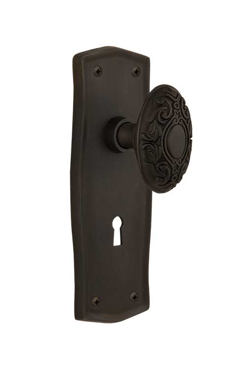 Nostalgic Warehouse Prairie Plate with Victorian Knob - Interior Mortise