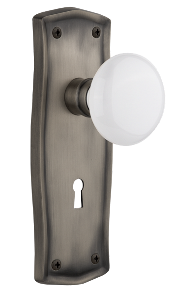 Nostalgic Warehouse Prairie Plate with White Porcelain Knob