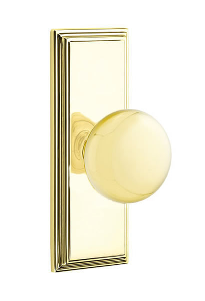 Emtek Providence Knob with 7 Inch Wilshire Sideplate