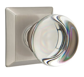 Emtek Providence Crystal Knob with Quincy Rosette
