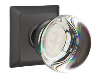 Emtek Providence Crystal Knob with Quincy Rosette