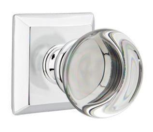 Emtek Providence Crystal Knob with Quincy Rosette