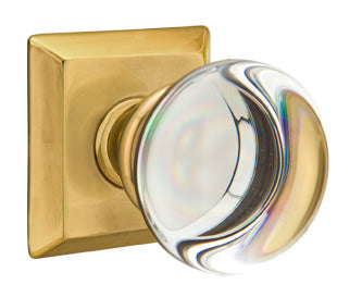 Emtek Providence Crystal Knob with Quincy Rosette