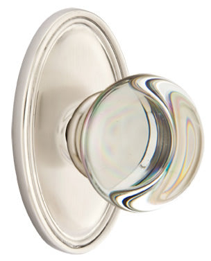 Emtek Providence Crystal Knob with Oval Rosette