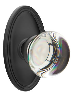 Emtek Providence Crystal Knob with Oval Rosette