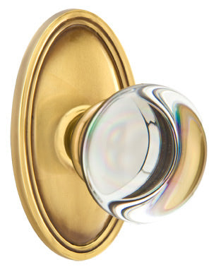 Emtek Providence Crystal Knob with Oval Rosette