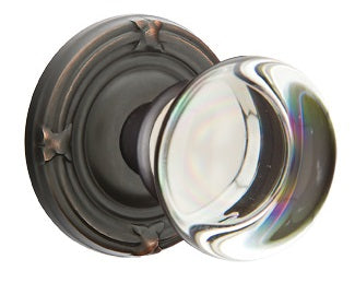 Emtek Providence Crystal Knob with Ribbon & Reed Rosette