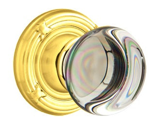 Emtek Providence Crystal Knob with Ribbon & Reed Rosette