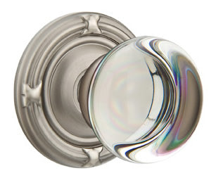 Emtek Providence Crystal Knob with Ribbon & Reed Rosette