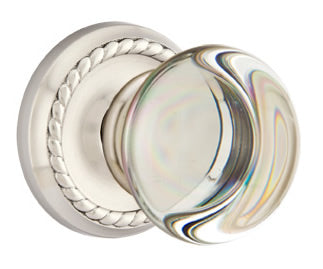 Emtek Providence Crystal Knob with Rope Rosette