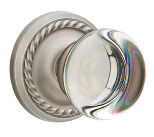 Emtek Providence Crystal Knob with Rope Rosette