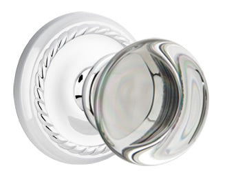Emtek Providence Crystal Knob with Rope Rosette