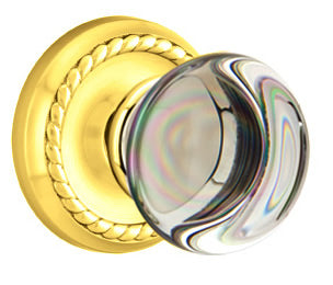 Emtek Providence Crystal Knob with Rope Rosette