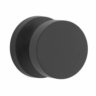 Baldwin Reserve Series Contemporary Knob with Square Rosette - Flat Black