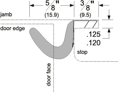 Pemko Q102D Weatherstrip Measurements