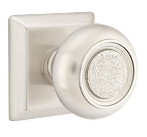 Emtek Belmont Knob Satin Nickel Quincy Rosette