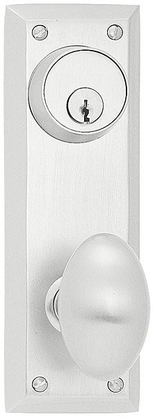 Emtek Quincy Sideplate - Egg Knob - Satin Nickel
