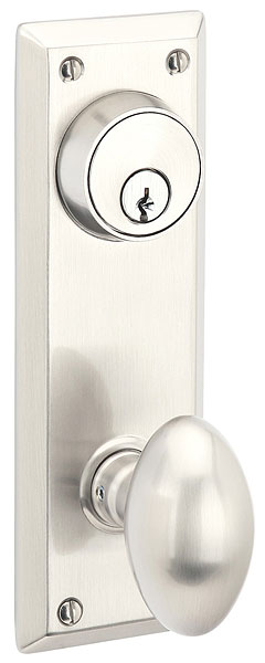 Emtek Quincy Sideplate - Egg Knob - Satin Nickel