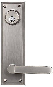 Emtek Quincy Sideplate Lock - Satin Nickel