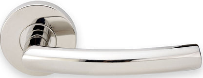 Inox Oslo Lever with RA Rosette - Polished Stainless Steel