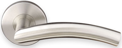Inox Brussels Lever with RA Rosette - Satin Stainless Steel