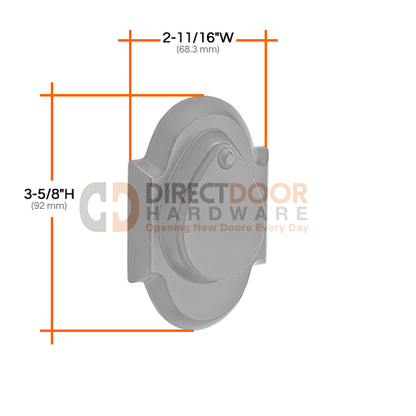 Baldwin Reserve Series Rustic Arch Double Cylinder Deadbolt