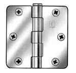 Hager 3 1/2 Inch Door Hinges with 1/4" Radius Corner