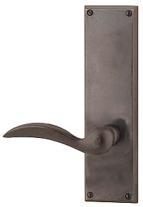 Emtek Rectangular Sideplate Lock - Durango Lever - Medium Bronze